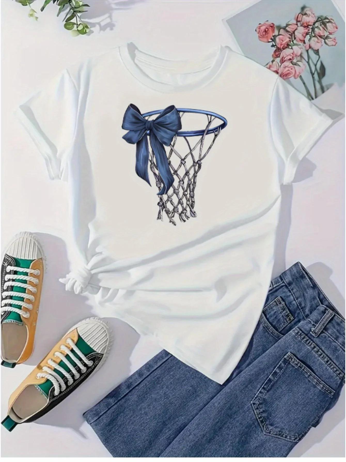 

Ladies Fashionable Casual Sportswear Printed TShirt Aesthetic Clothes S