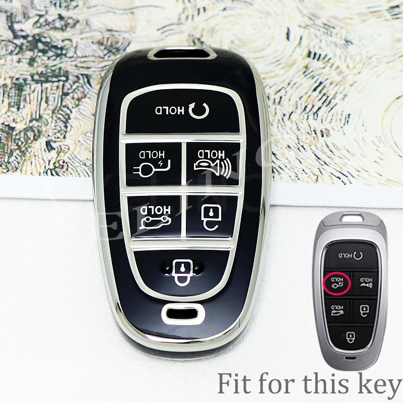 4 5 6 7 8 Button Car Key Cover Auto Shell Fob Case Keychain For Hyundai Santa Fe Tucson Nexo Nx4 Atos Solaris Prime