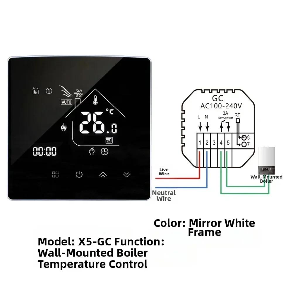 WiFi Smart Thermostat Temperature Controller Tuyas Smarts For Floor Heating Electric/Water Gas Boiler Works With Alexas Alice