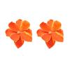 Orecchini a Pendente con Petali Grandi Colorati in Metallo Esagerati per Donne Signora Moda Vintage Orecchini a Bottone con Smalto a Goccia Accessori Gioielli