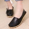 Women Flats Genuine Leather Fashion Walking Women Shoe Moccasins Ballet Flats Oxford Nurse Shoes Black Plus Size Ladies Shoes