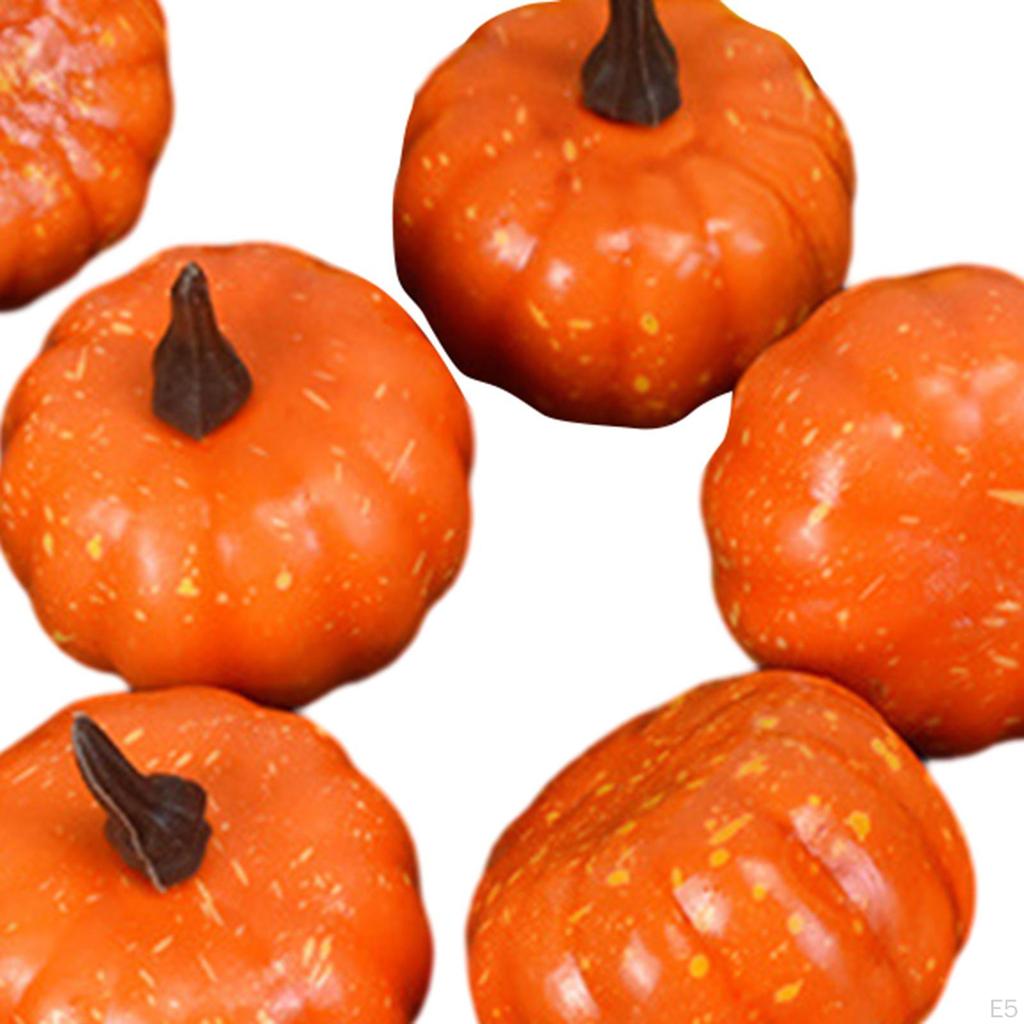12 Assorted Foam Pumpkins for Halloween and Fall Decor