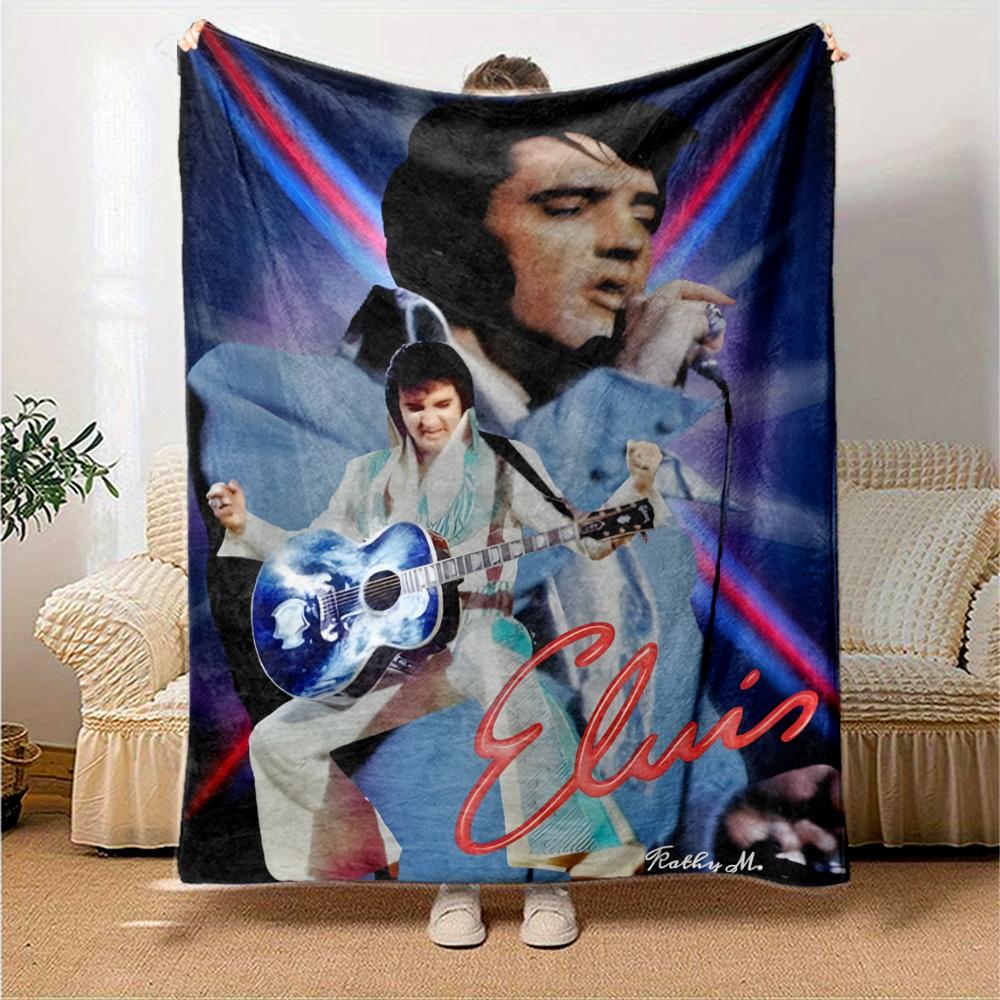Elvis Presley Blanket Warmthful Decor Suitable For Office Couch Office Chair Allseason Use Stylish Decor Ideal Gift For Birthday Valentine'S Day