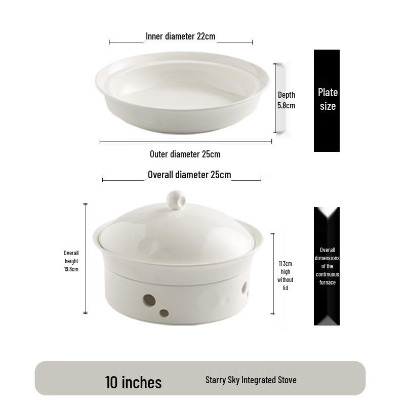 

Ceramic Candle Heated Warming Fish Platter