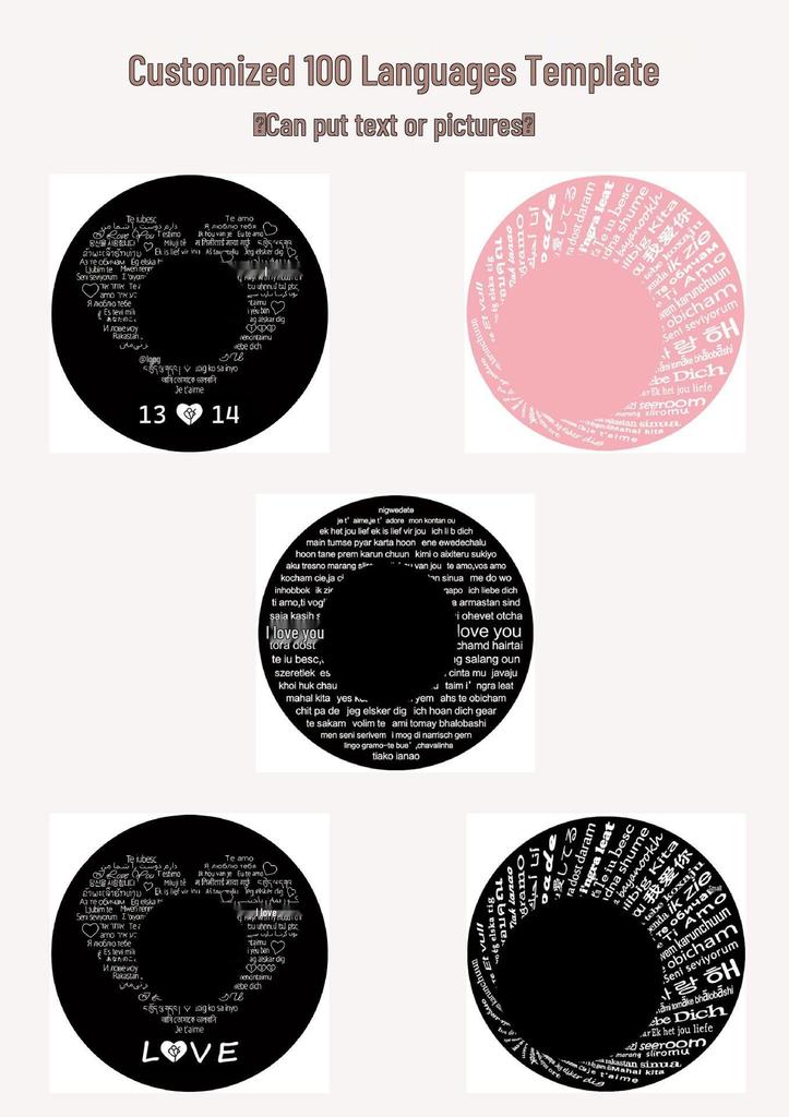 100 Languages 'I Love You' Diamond Projection Necklace