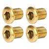 4pcs Bike Chainring Screw Gold Metal CNC Processed Anti Loosening Road Bike Chainwheel Screw for