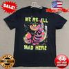 Disney T-Shirt Mens Black Graphic Cotton Cheshire Cat Cartoon Funny Movie S-5XL
