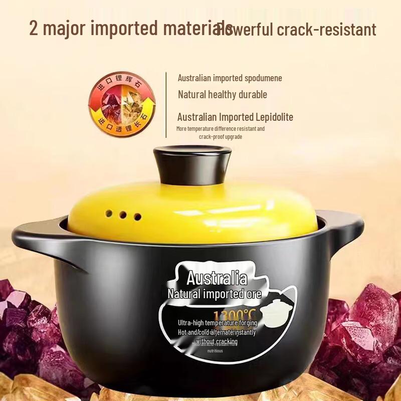 Crack-Resistant Ceramic Soup Pot