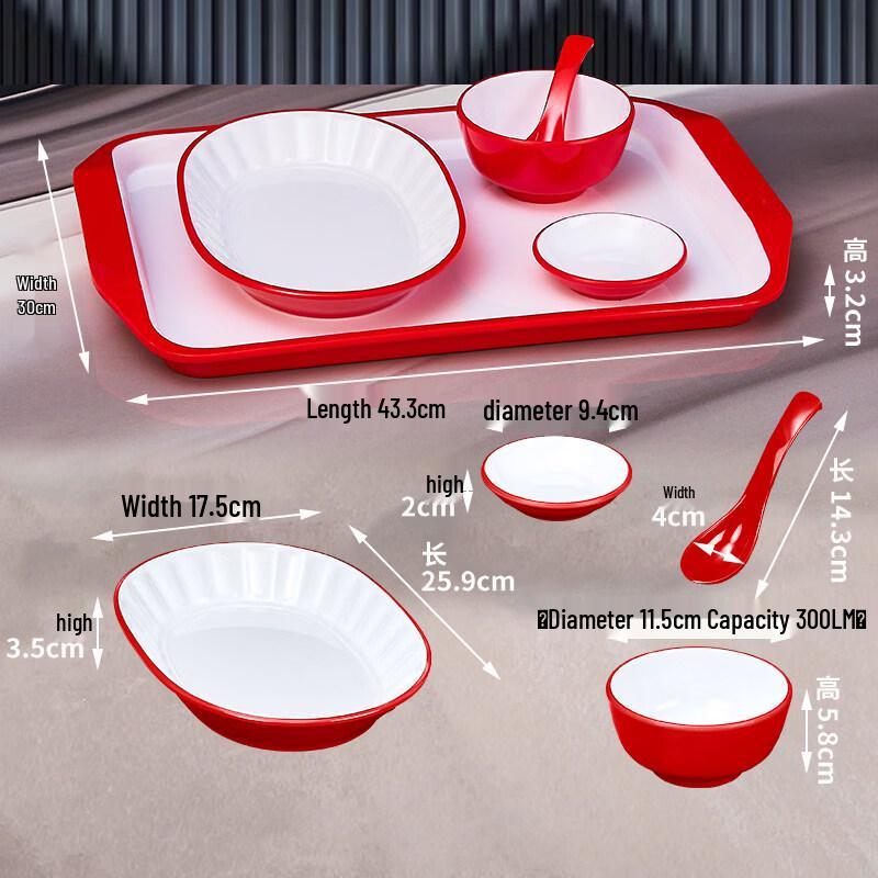 Коммерческий melamine Four-Piece Tableware Set