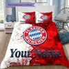 Biancheria da letto personalizzata FC Bayern Monaco, Set piumone Copripiumone Federa Regalo di Compleanno per la Casa(1 * copripiumino + 2 * federa, senza nucleo) -HE61