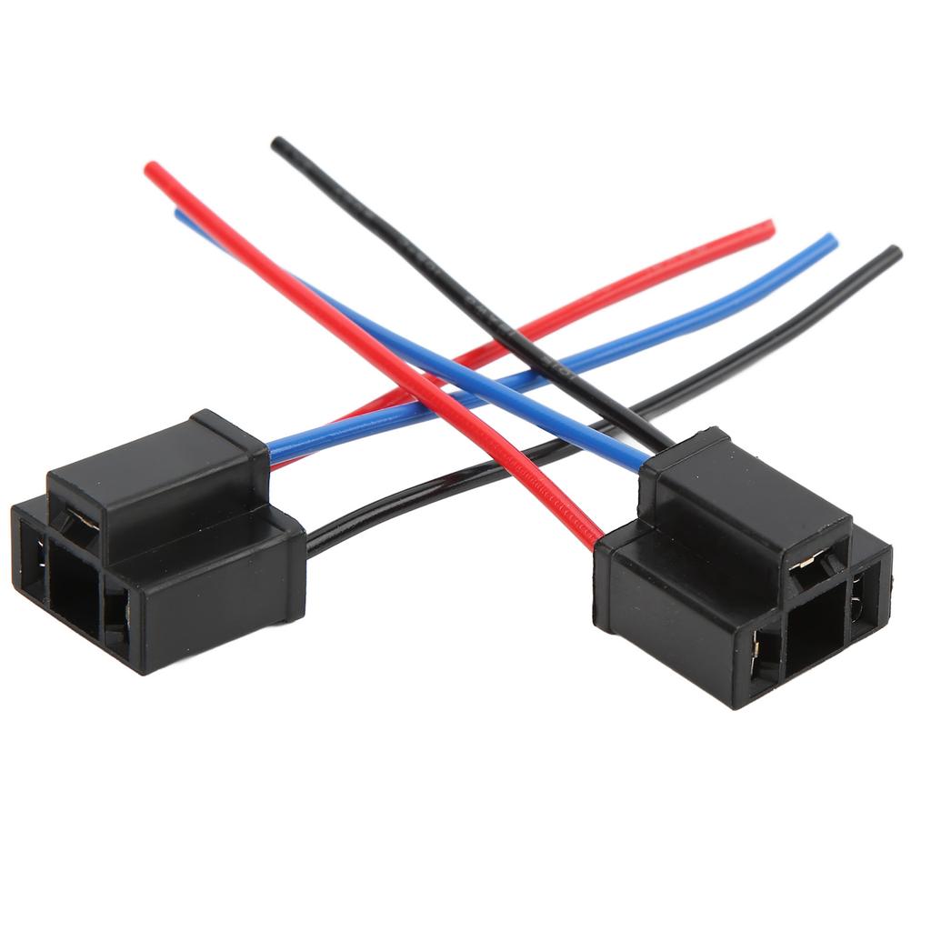 2 Pcs H4 HB2 9003 Headlight Wiring Harness Sockets 3 Pin Adapter Heat Resistant 12V