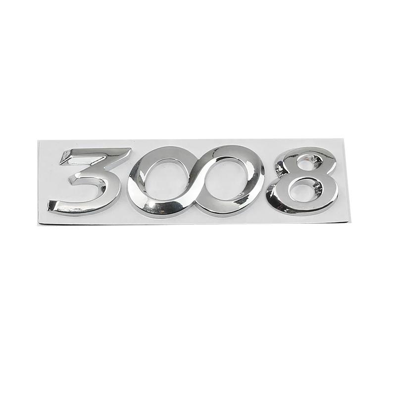 Autocollant Emblème Lettres Logo Badge Métal Coffre Arrière pour Peugeot 2008 3008 4008 5008 Accessoires de Décoration Styling