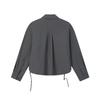 Fila White Fashion Simple Classic Retro Casual Relaxed Versatile Comfortable Short Loose Woven Jacket Women jackets Sky-Gray F11W623711FGY