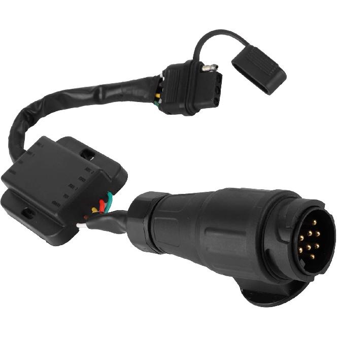 Trailer Truck Electric Adapter Converter Trailer Connector European 13?Pin to 4?Pin Taillight Circuit Wiring Adapter Plug and Play, Trailer winch
