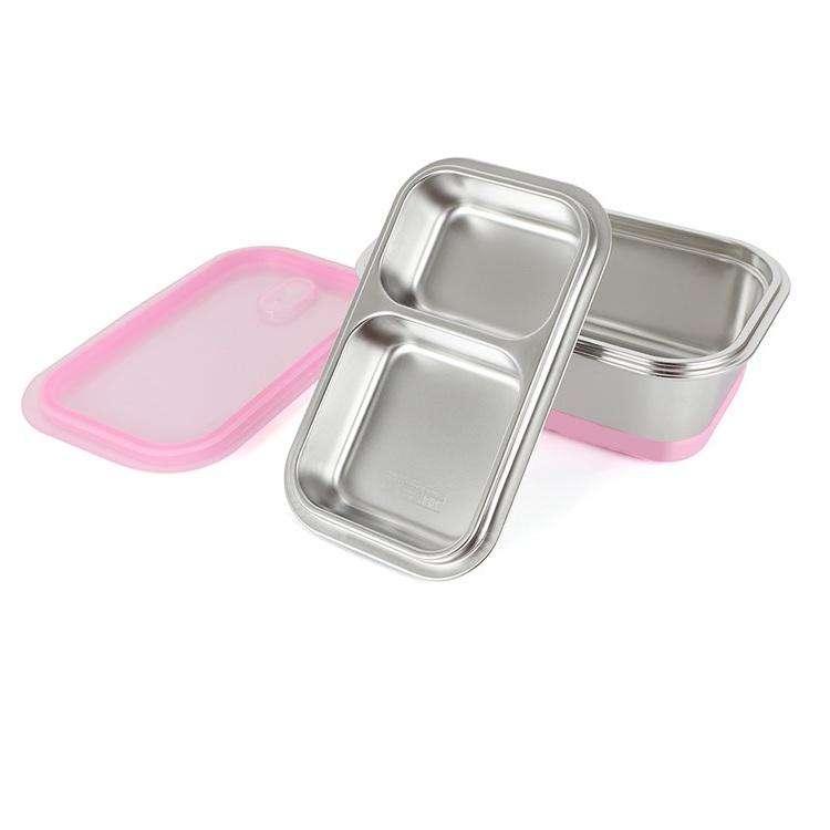 Food Grade SS304 Stainless Steel Lunch Box Air Tight Sealed Food Storage Containers Multifunctional Fresh Bento Box