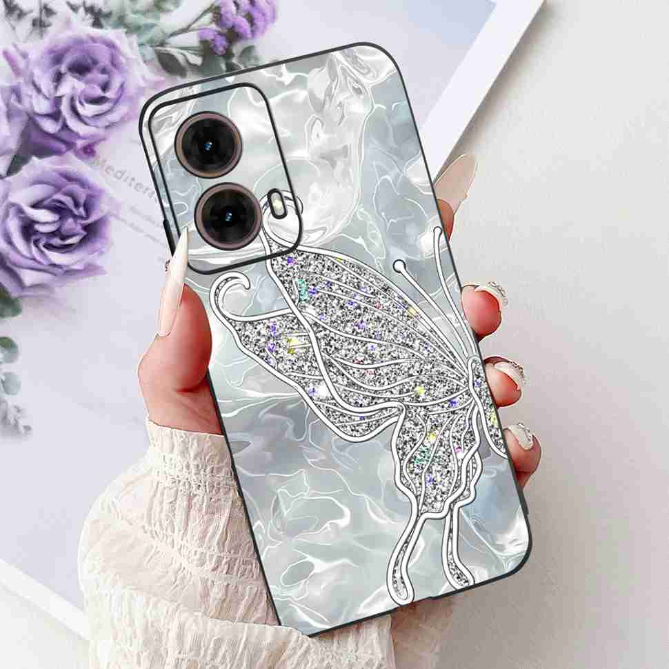 For Motorola Moto G85 5G 6.67" Case Sweet Love Flower Soft Silicone TPU Cover For Moto G85 G 85 XT2427-3 Shockproof Shell Bumper