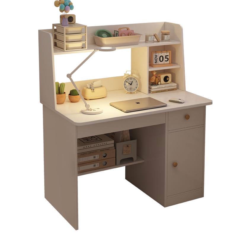 Integrated Desk with Bookshelf: Computer and Writing Desk for Home or Office