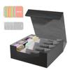 UNORUG Card PU Large Capacity Storage for 4 Card 24 Card Suitable for Various Card Games Case, Material, 3000+ Cards, Dividers, Labels, (Dark Gray)