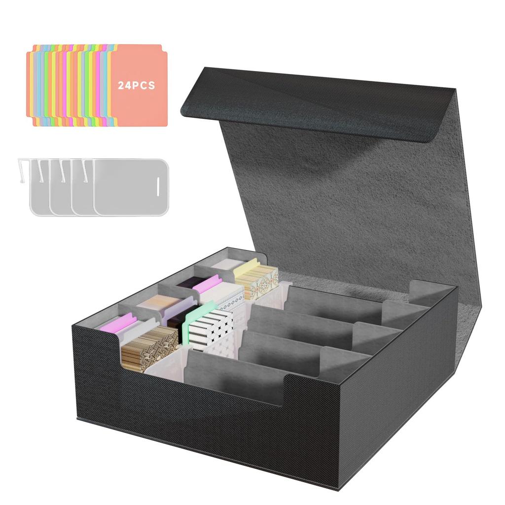 Trekkers PU Leather Card Holds 3000 Cards Vertical Card 4 24 Trekkers Card PU Leather Storage Card Box for Trading Card Deluxe Magnetic Card Standard