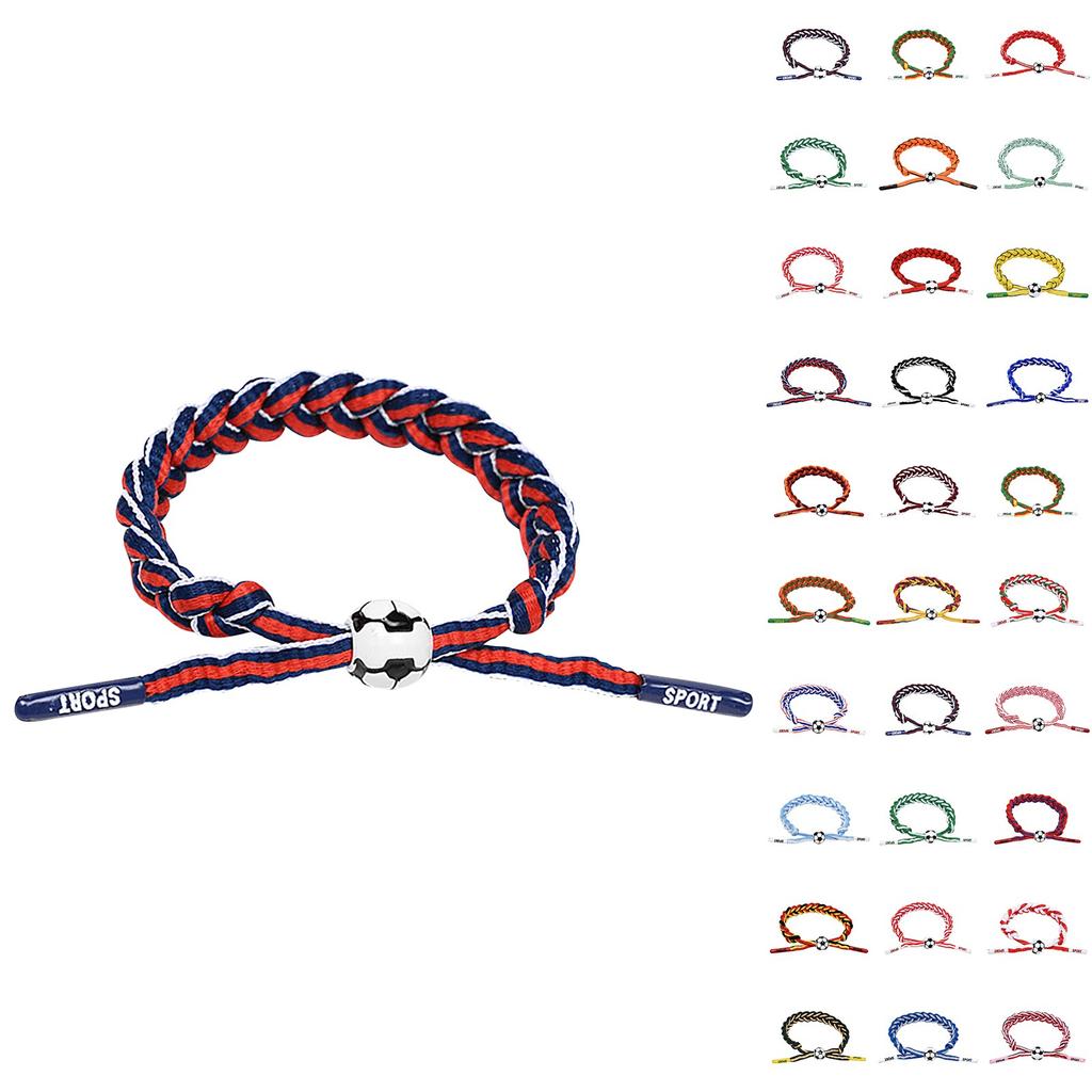Football Team Fan Support Identification Woven Bracelet