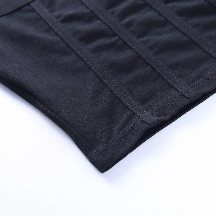 Black Short Open Umbilical Top Felt Tight Enough To Show Off Her Long-sleeved R-shirt Long-sleeved Slim Fit T-shirt