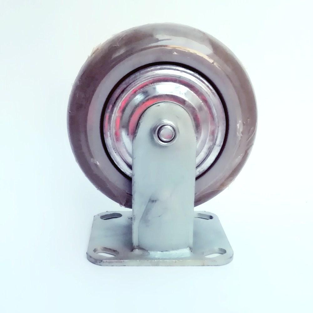 Gray Heavy Duty Silent Swivel Rubber Caster Wheel