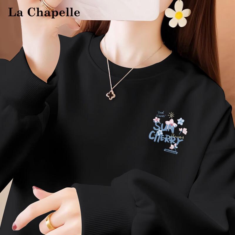 La Chapelle Women s Cherry Blossom Print Round Neck Sweatshirt XL