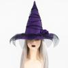 Gothic Queen Baroque Witch Hat Baroque Wizard Cap Foldable Halloween Witch Hat  Night Club
