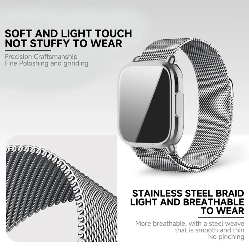 Case+Milanese Strap For Redmi Watch 5 Active Band TPU Soft Case Screen Protector For Redmi Watch 5 Lite Metal Magnetic Watchband