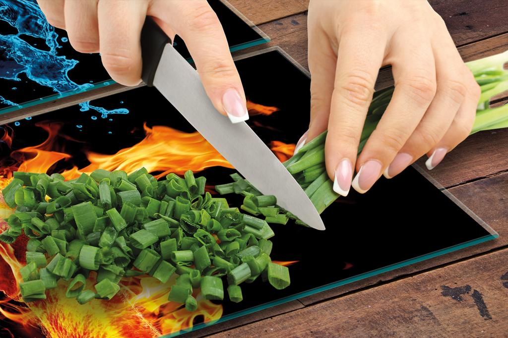 PIANO PROTETTIVO IN VETRO PER CUCINA 2x35x52 FUOCO