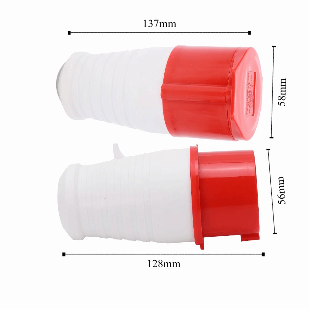 5 Pin 3 Phase Industrial Plug Connector 3P+N+E Power Socket Plug Coupler  Heavy Duty Equipment