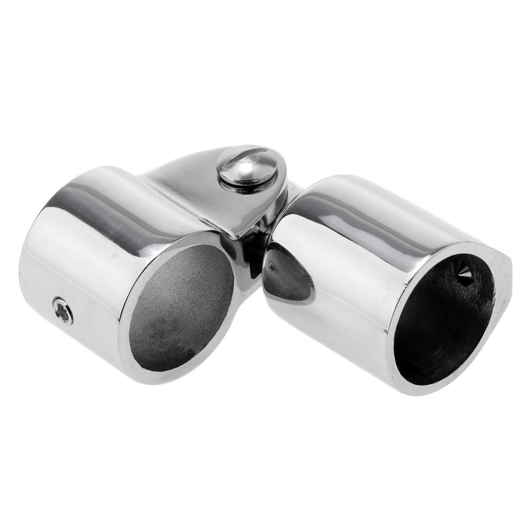 B Baosity Marine Boat Awning Handrail Fitting 1" (25mm) Elbow, 316 Stainless Steel Deck Hardware Silver