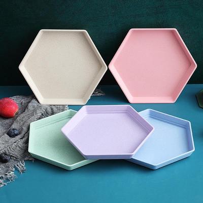 15cm Hexagonal Deepened Bone Disposal Plate - Household & Restaurant Use for Fruit, Dessert, or Trash.