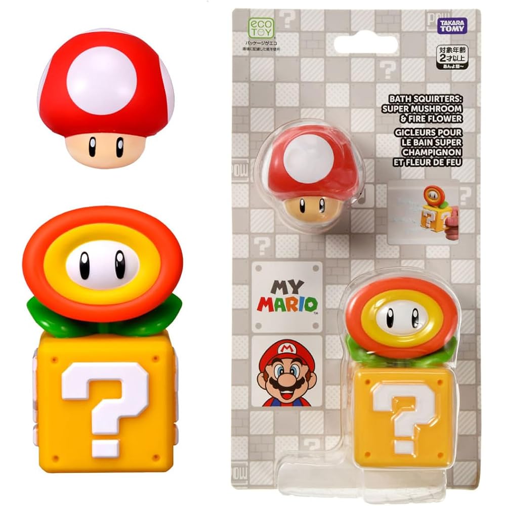 TAKARA TOMY (TAKARA TOMY) My Mario Let s play in the bath! Waku Waku Mizudeppo Fire Flower & Supe...
