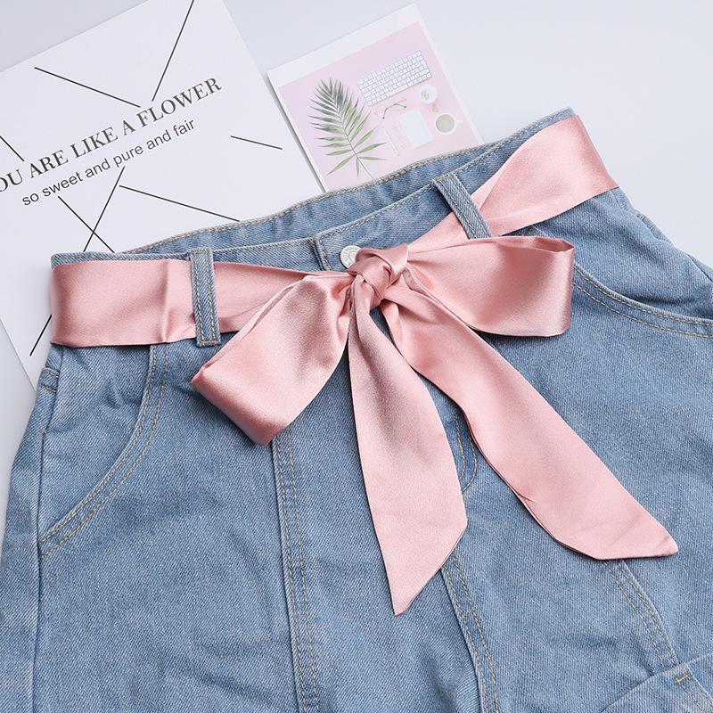 Fashion Solid Color Extra Long Wide Ribbon Belt Skirt Jeans Belt Bridesmaid Dress Bride Wedding Dress Decor