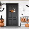 Halloween Party Favors Wooden Welcome Door Sign, Vintage Black Cat Jack-o-lantern Ghost Hanging Front Wall Showcase Decorations Decoration,