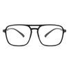 Unisex TR90 Anti-Blue Light Glasses Frame - Street Style, Double Bridge, Flat Lenses