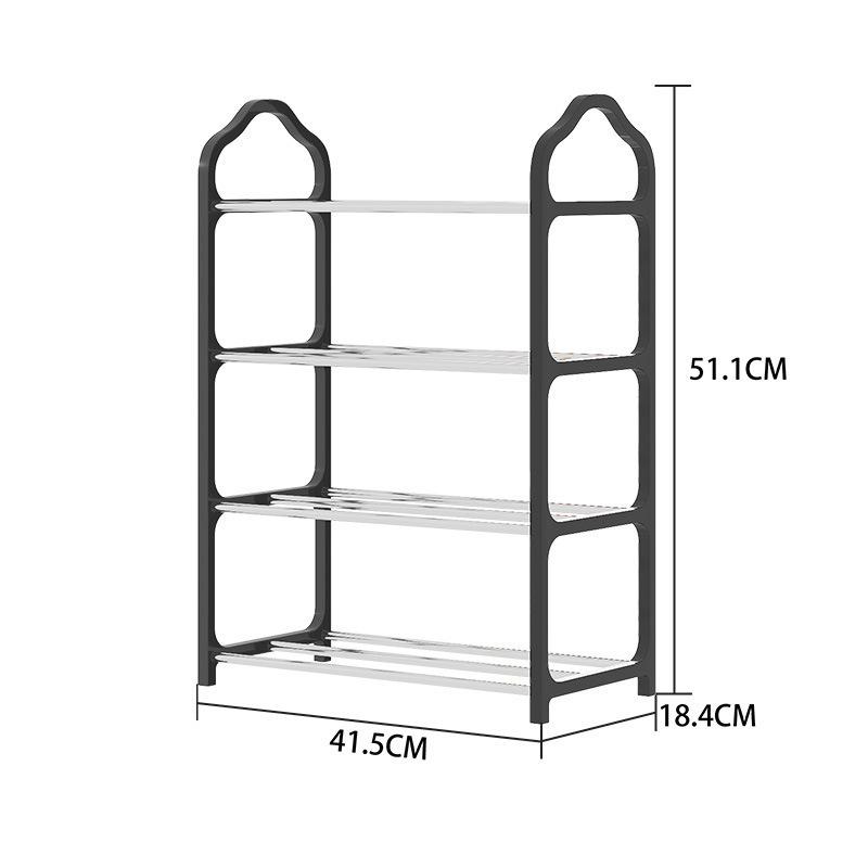 4-Layer Dustproof Shoe Rack for Dorms and Entrances