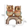 Luxury-style Owl Sculpture Resin Statue Craft Decorative Item for Home Bedroom Living Room Study Desk Luxury Decoration