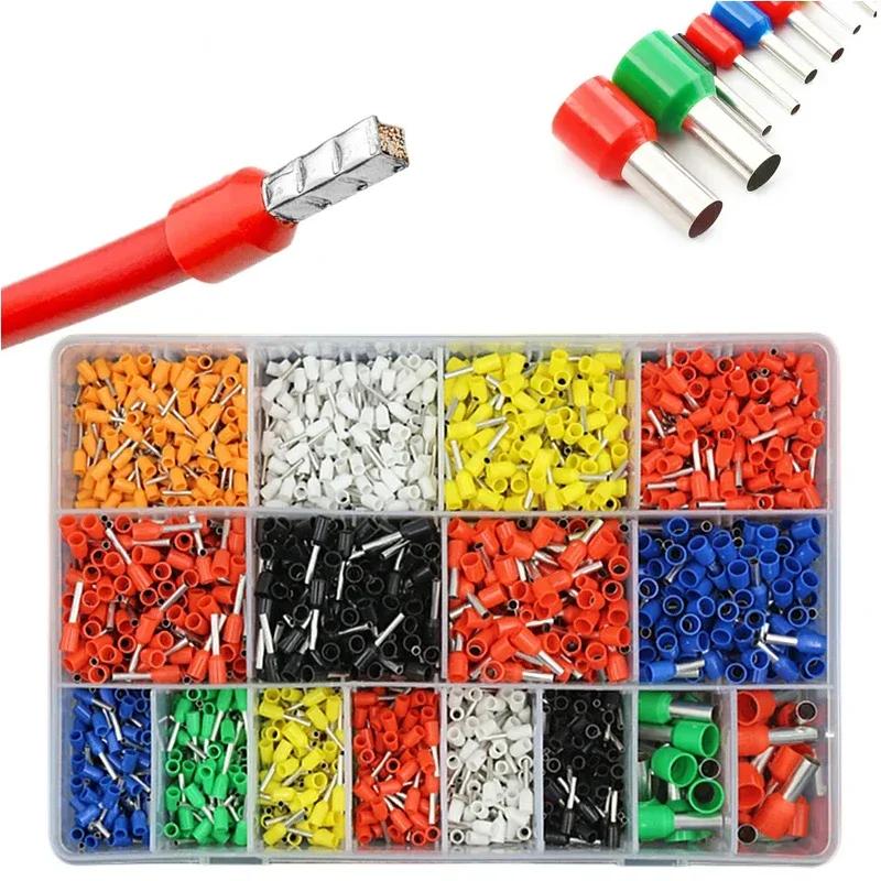 400-2120PCS Box VE Tubular Crimp Terminals Wire Insulated Terminator Block Cord End Connector Electrical Tube Terminal