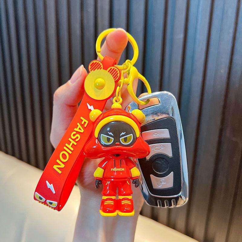 Trendy Cartoon Kid Keychain PVC Pendant for Backpack