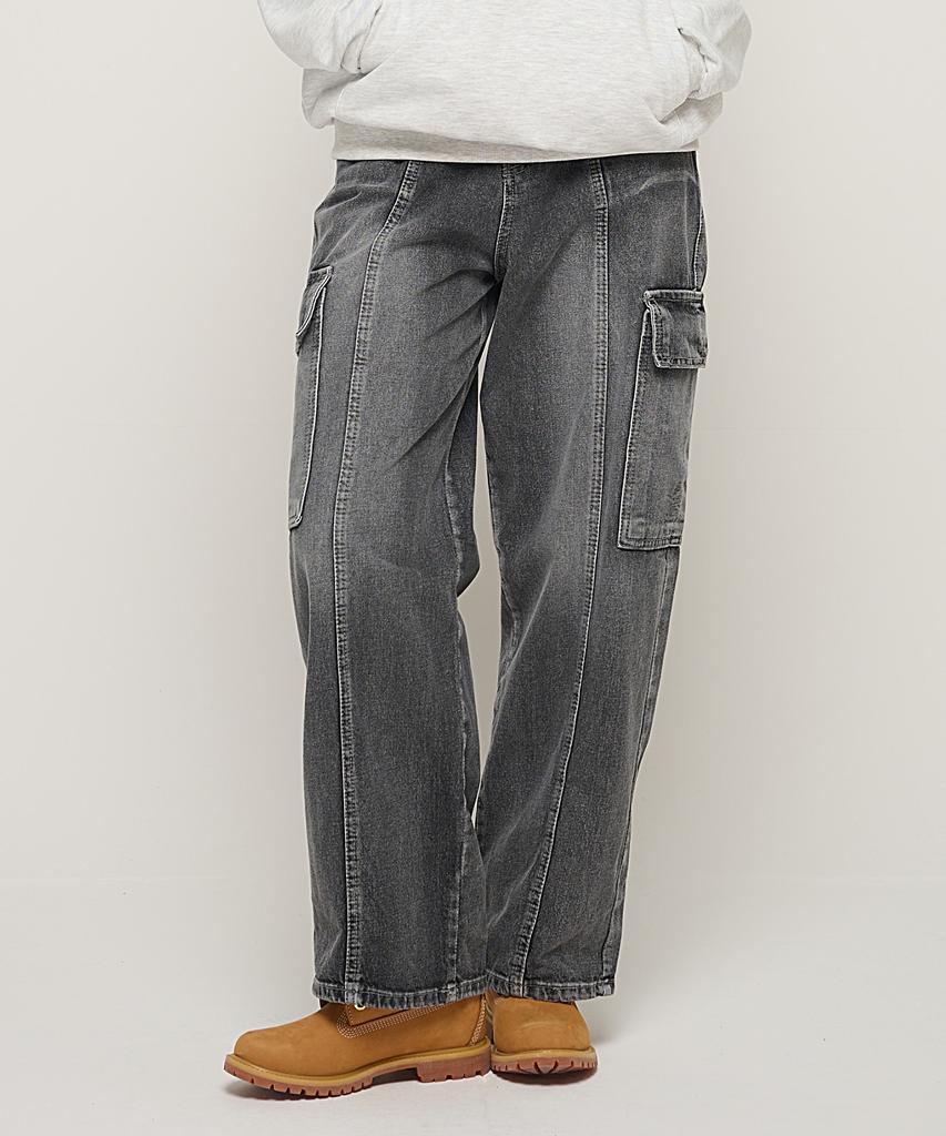 CARGOBROS FOR WOMAN Work Washed Denim Cargo Pants (Dark Denim)