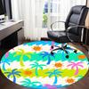 1pc Beachscape Office Round Rug, Non-slip, Soft and Durable Office Rug for Interior Decoration, Perfect for Office, Beautiful Decoration yy260324096