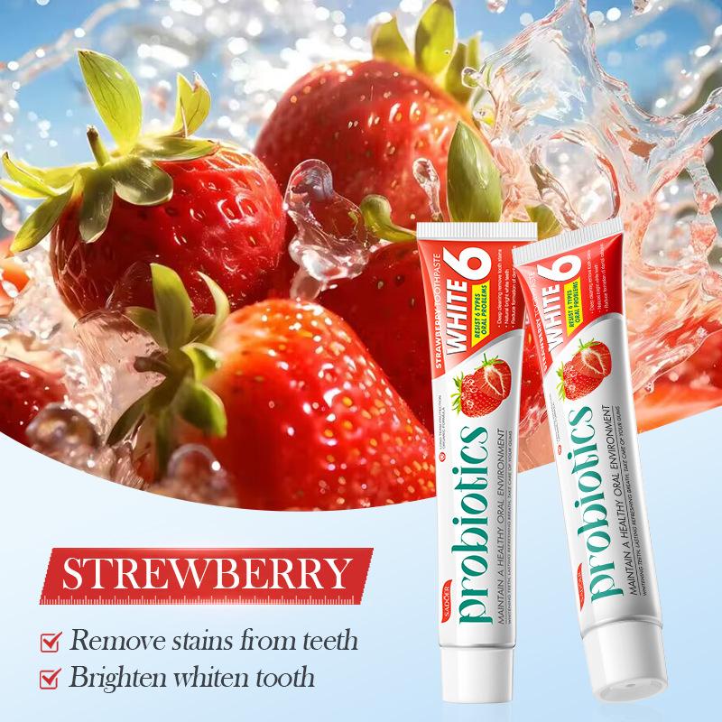 Plant Fruit Probiotic Toothpaste SADOER Oral Whitening Teeth Gum Protection Toothpaste