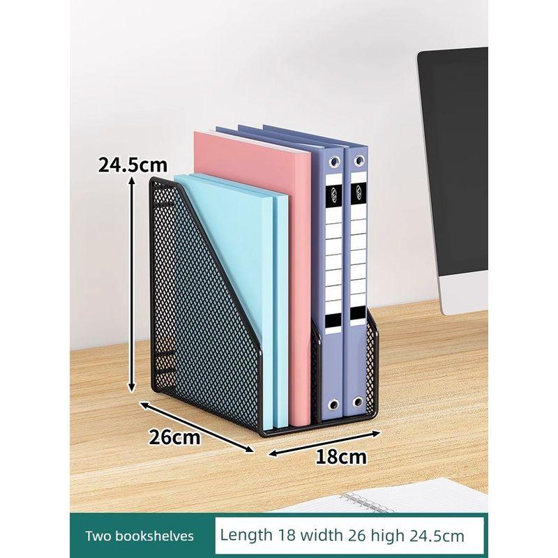 

Shelf Bookshelf Desktop File Box Folder Storage Box Office All Products Materials Hanaper Column Stationery Organizer File Storage Holder Book Shelf Two-Tier Bookshelf, Black