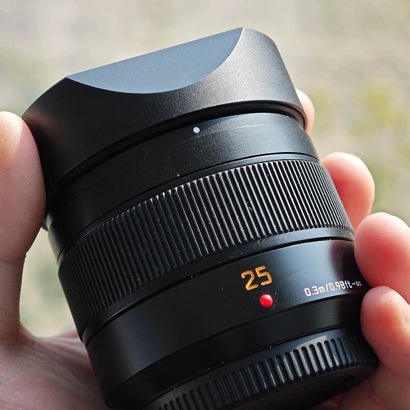 Metal Bayonet Square Len hood for Panasonic LUMIX LEICA DG SUMMILUX 25mm F1.4 ASPH Comes With Metal Cap