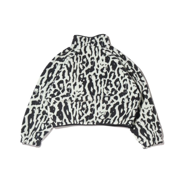 Nike Sportswear Sherpa Animal Print Fleece Collar Jacket Women Tops Smoky-Grey CU6592-070