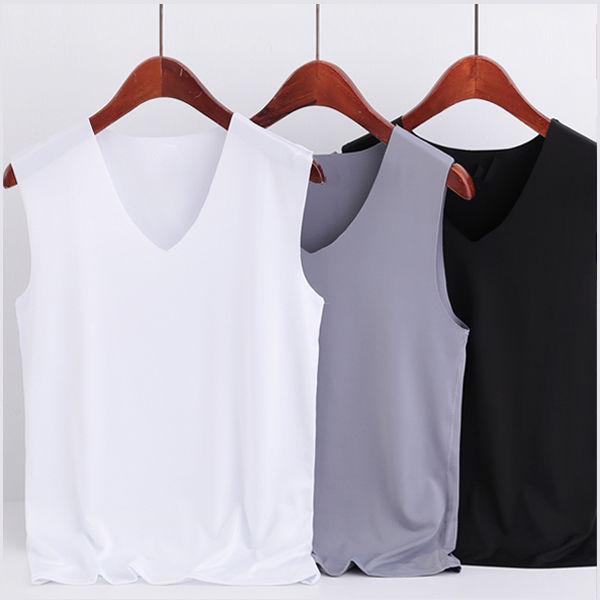 Men's Ice Silk Seamless Sleeveless Vest - Summer Sportswear Waistcoat