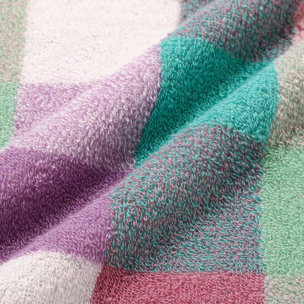 Francfranc Odor-Resistant Mixed Check Bath Towel, Green Check Pattern, Towel, New Life, Moving, 2025 Model