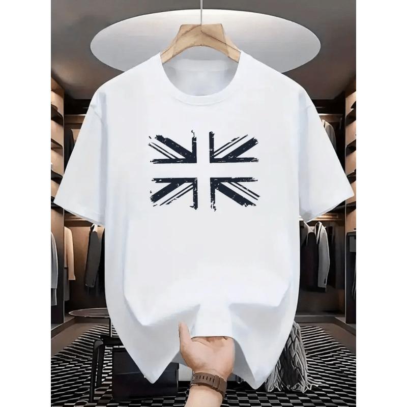 European sizes Summer New Trendy Printed Short Sleeve Men's Top